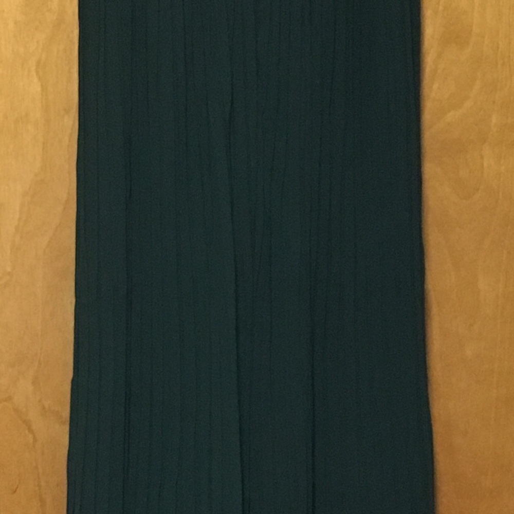 Women’s Elastic Waist Green Pleated Palazzo Pants